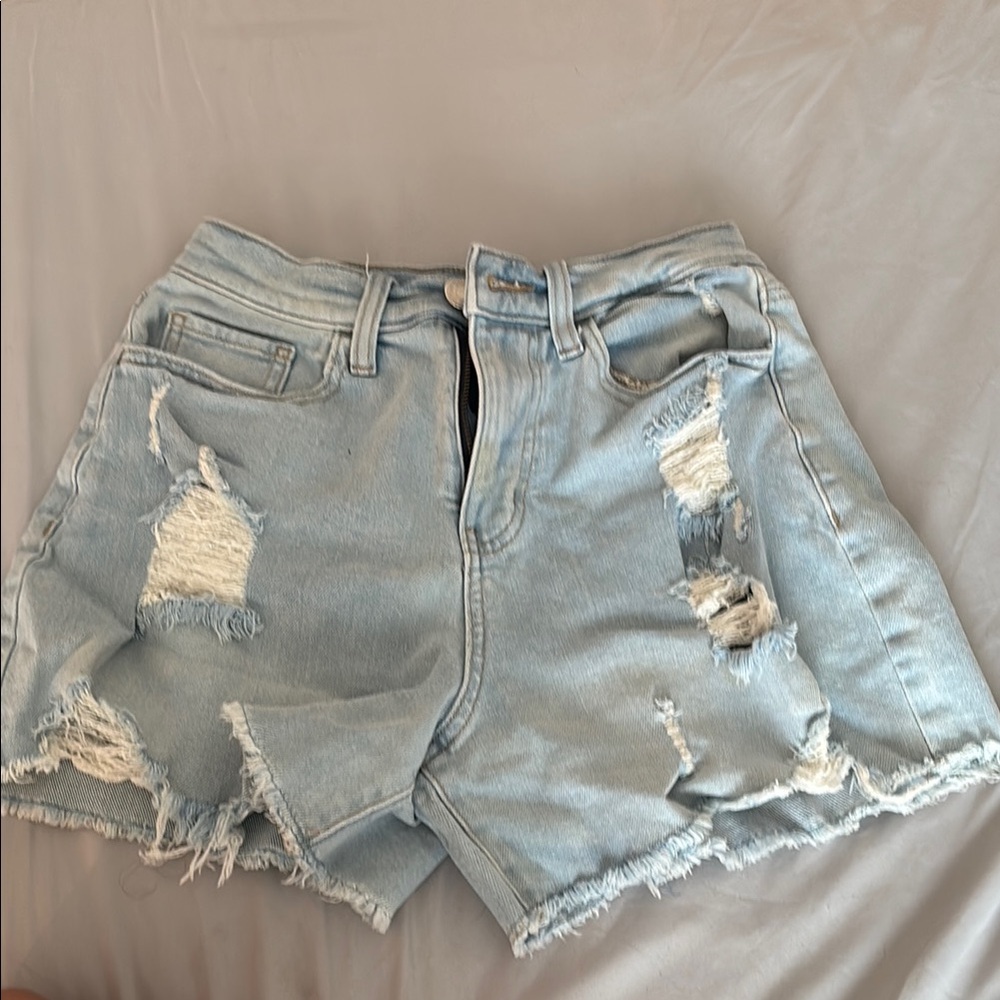 SO Blue Distressed Jean Shorts